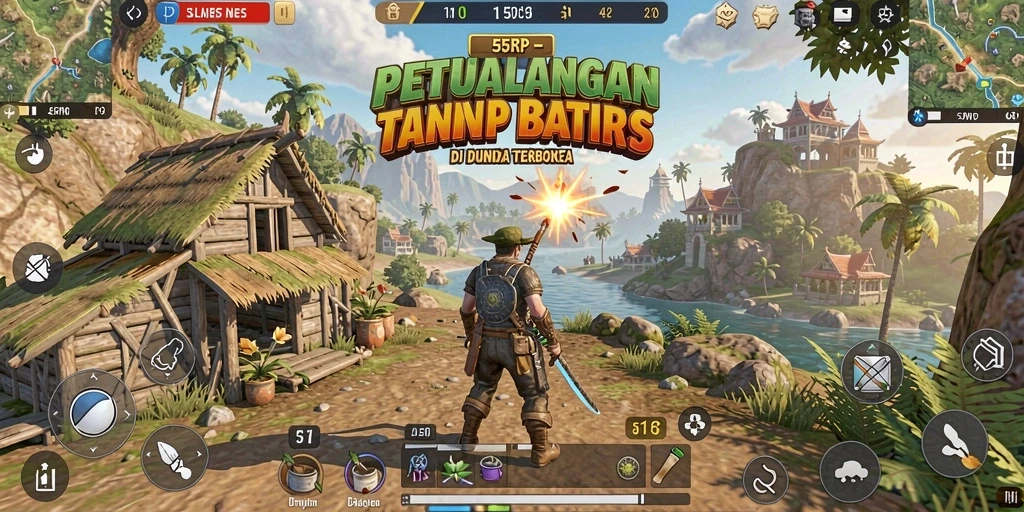 Menampilkan gameplay seru di dunia terbuka 55RP.