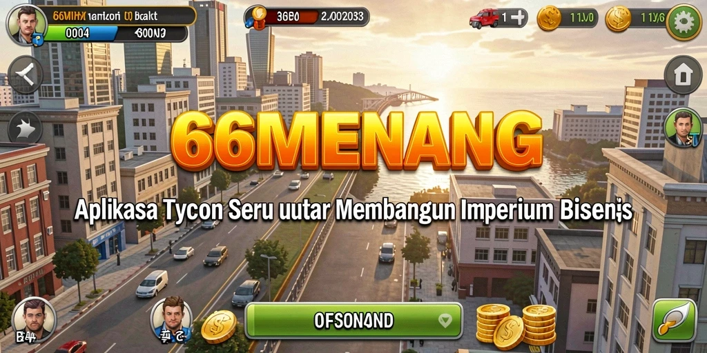 Screenshot gameplay 66MENANG menampilkan aksi membangun bisnis Tycoon.