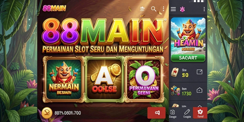 Tampilan menarik dari gameplay Slot di 88MAIN yang penuh warna.