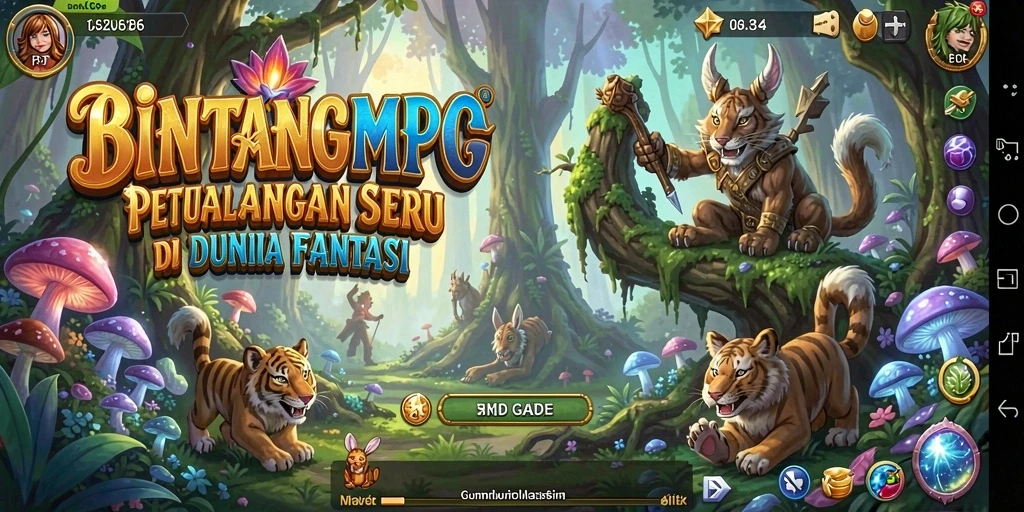 Tampilan screenshot utama BINTANGMPO menunjukkan gameplay yang menarik dalam petualangan.