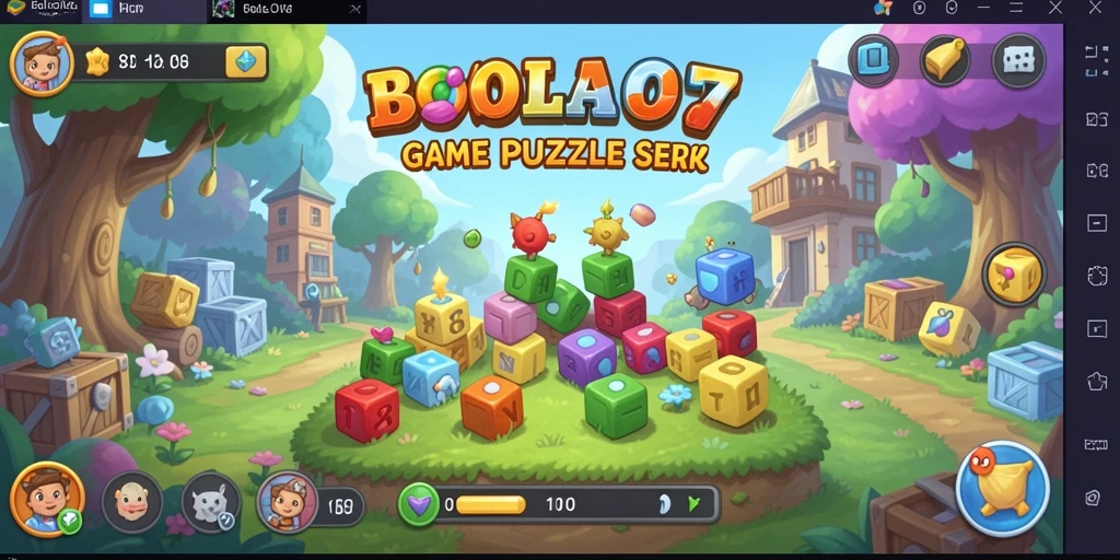 Screenshot BOLA07 menampilkan gameplay puzzle yang menarik dan menantang.