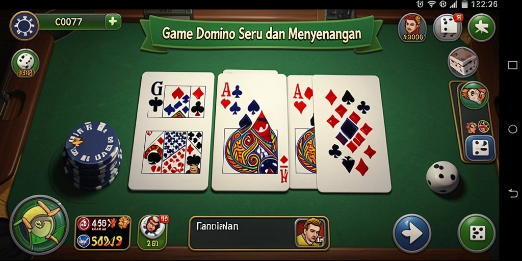 Tampilan gameplay Domino C0077 yang menarik dan interaktif.