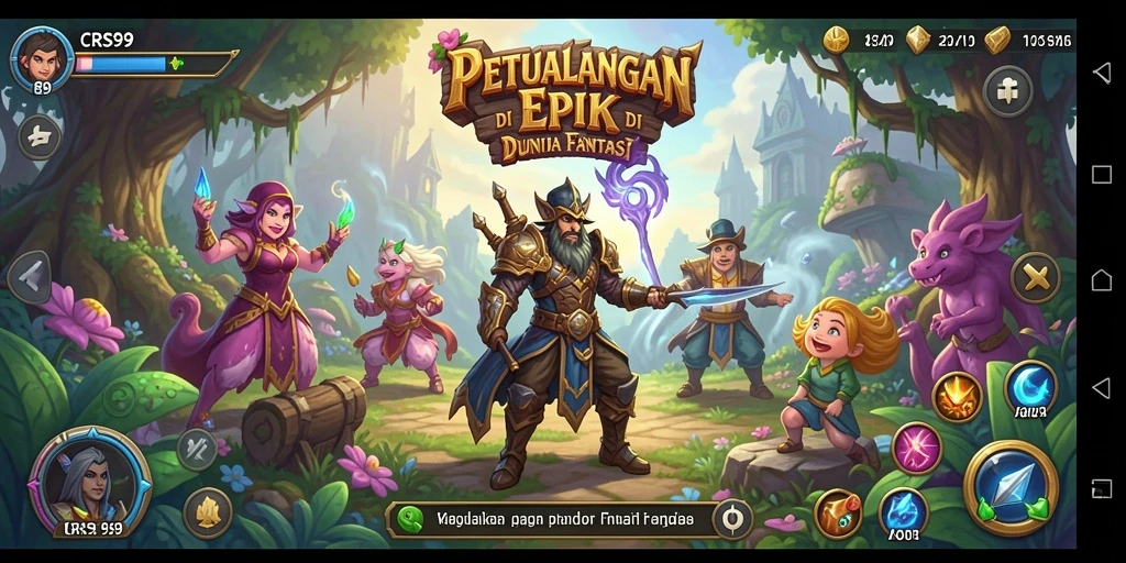Tampilan gameplay CRS99 yang menarik dan penuh aksi RPG.