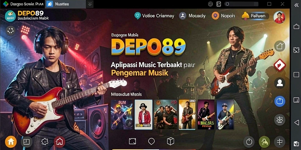 Tampilan gameplay DEPO89 yang menarik dengan berbagai lagu.