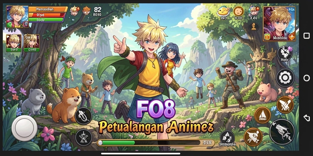 Tangkapan layar menunjukkan aksi pertarungan seru di FO8.