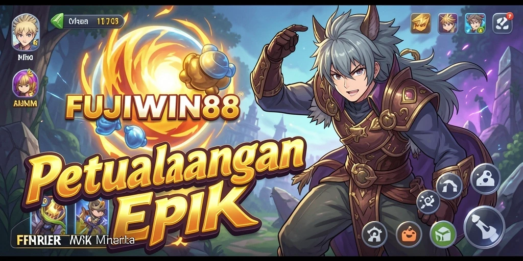 Tampilan gameplay dengan karakter anime yang menarik.