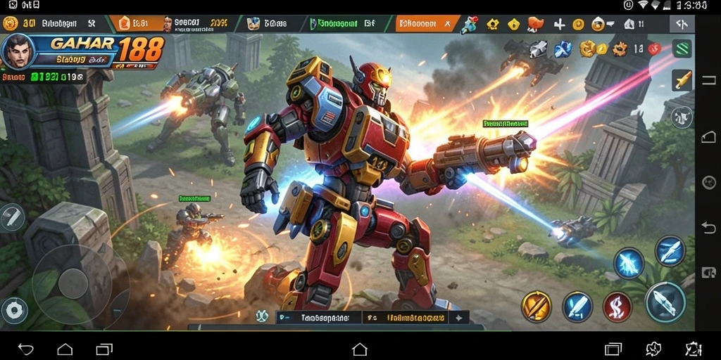 Tampilan gameplay dari GAHAR188 yang penuh aksi strategis.