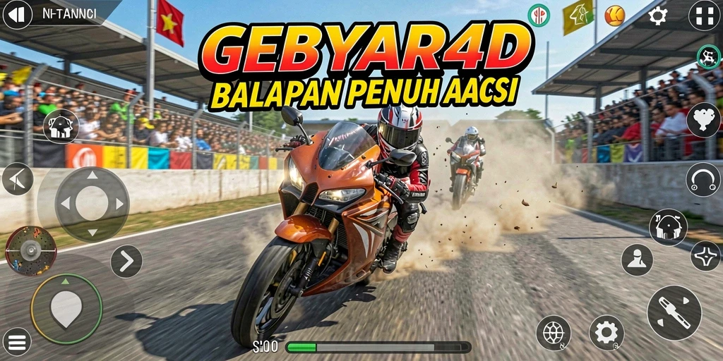 Tampilannya yang mendebarkan saat balapan motor di GEBYAR4D.