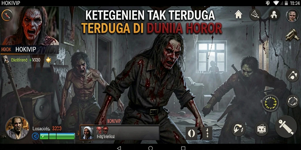 Tampilan gameplay HOKIVIP yang menegangkan dan menyeramkan.
