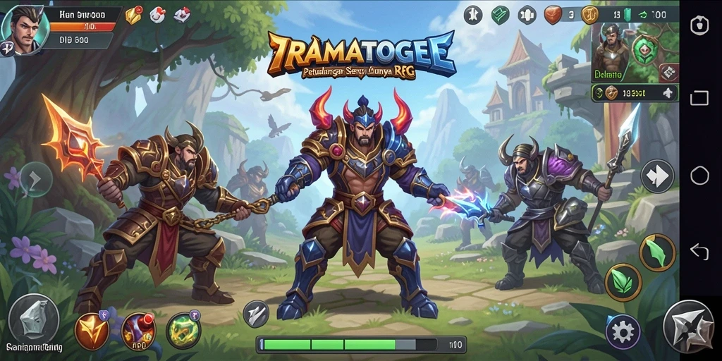Tampilan gameplay seru dan mendalam dalam IRAMATOGEL, dunia RPG yang menakjubkan.