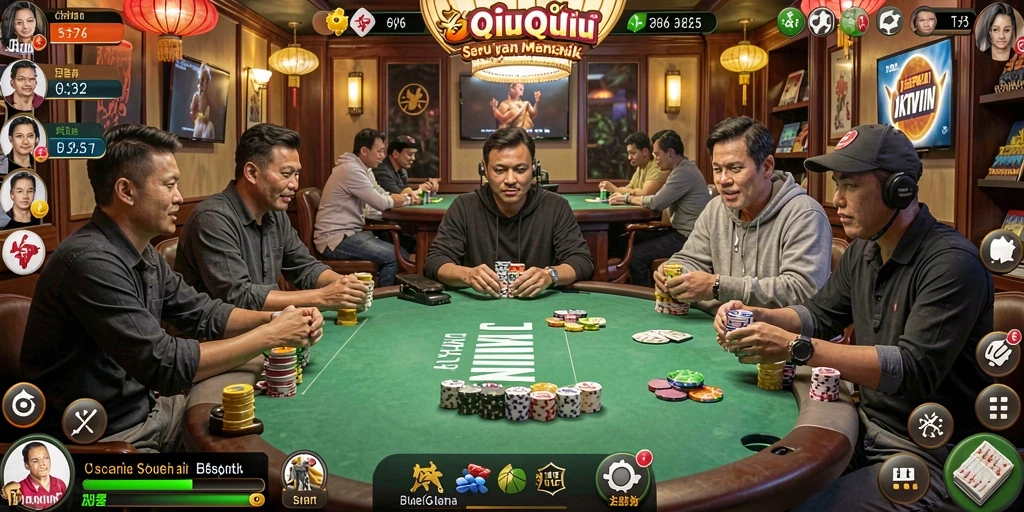 Screenshot gameplay JKTWIN menampilkan keseruan bermain QiuQiu.