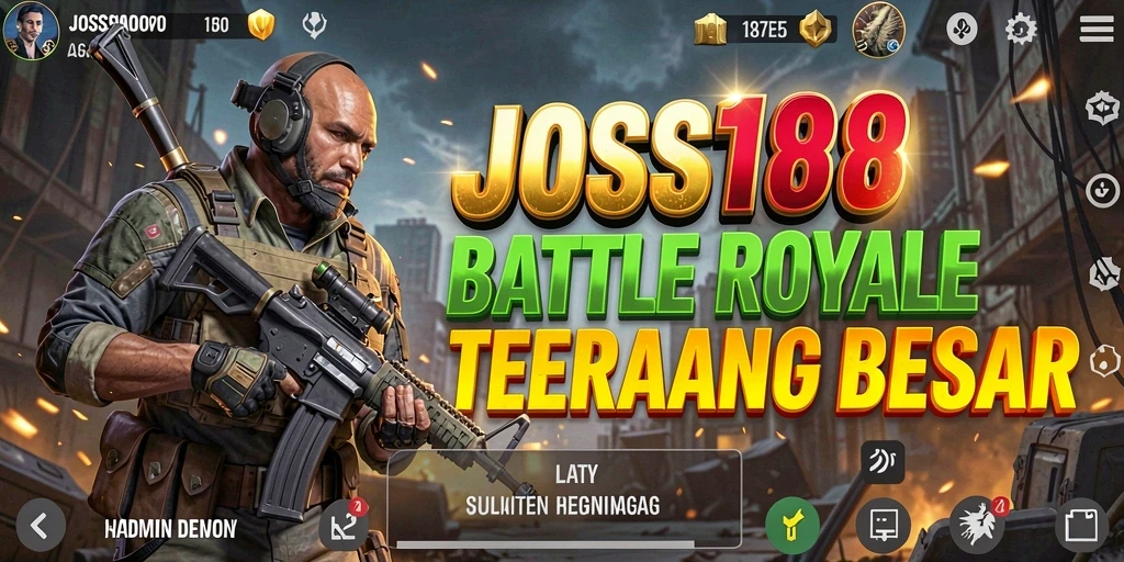 Tampilan gameplay JOSS188 yang mendebarkan di arena Battle Royale.