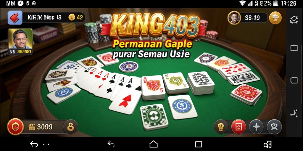 Tangkapan layar gameplay Gaple dari KING403 yang menarik.