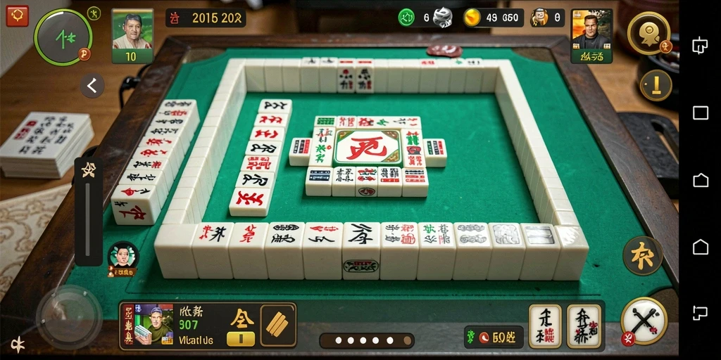 Screenshot gameplay <strong>KKRP</strong> menampilkan papan Mahjong yang dinamis dan interaktif.