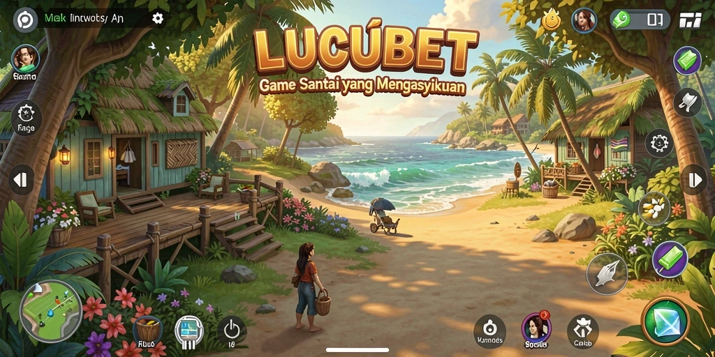 Tampilan gameplay LUCUBET yang menyenangkan dan penuh warna.
