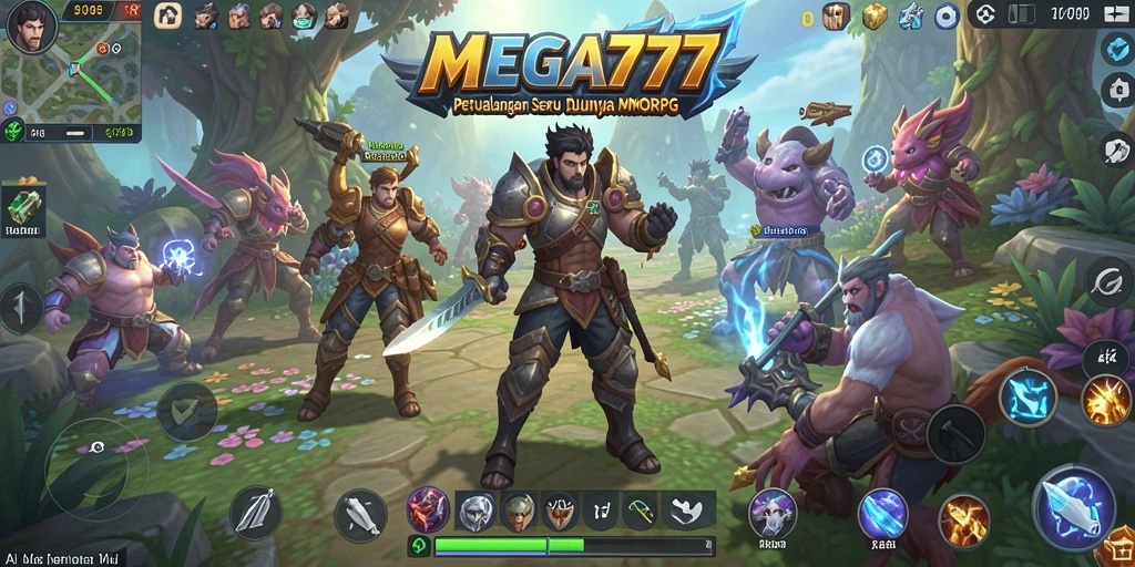 Tangkapan layar MEGA777 menampilkan aksi seru dalam gameplay MMORPG.