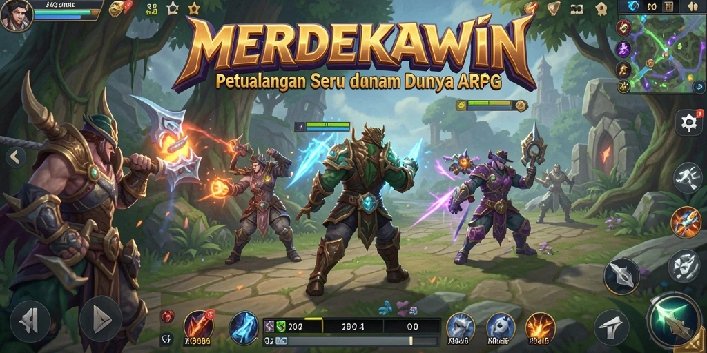 Tampilan gameplay seru dalam MERDEKAWIN, mengeksplorasi dunia ARPG.