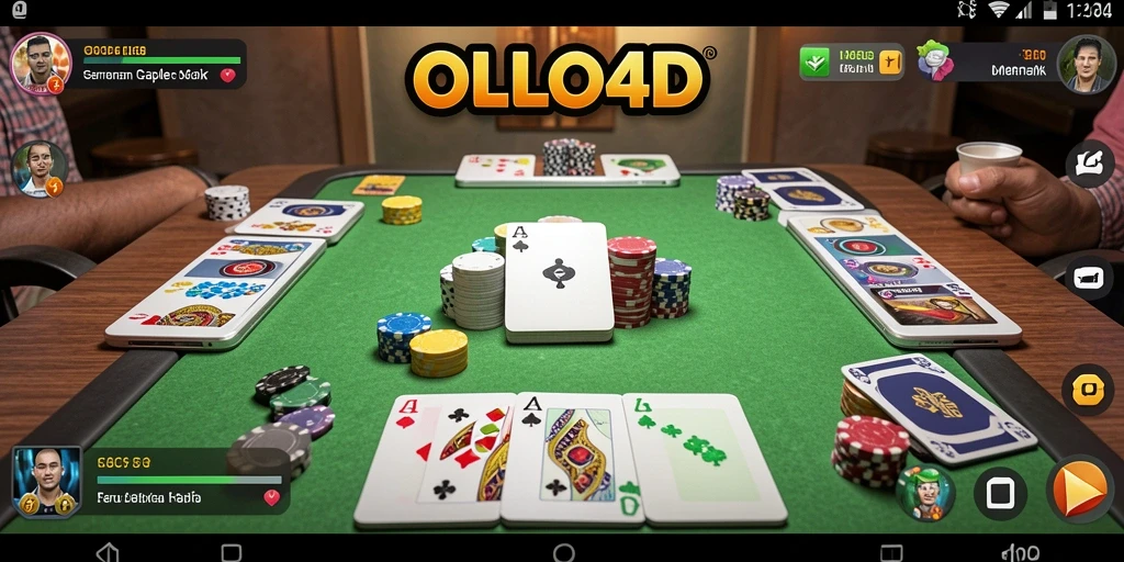 Tampilan menarik dari gameplay Gaple di OLLO4D.