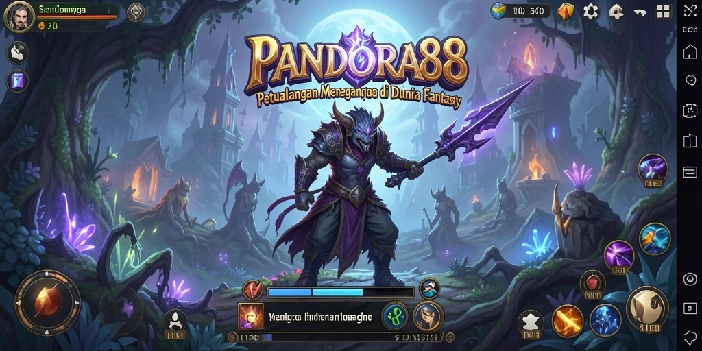 Tangkapan layar menunjukkan aksi petualangan seru di dunia PANDORA88.