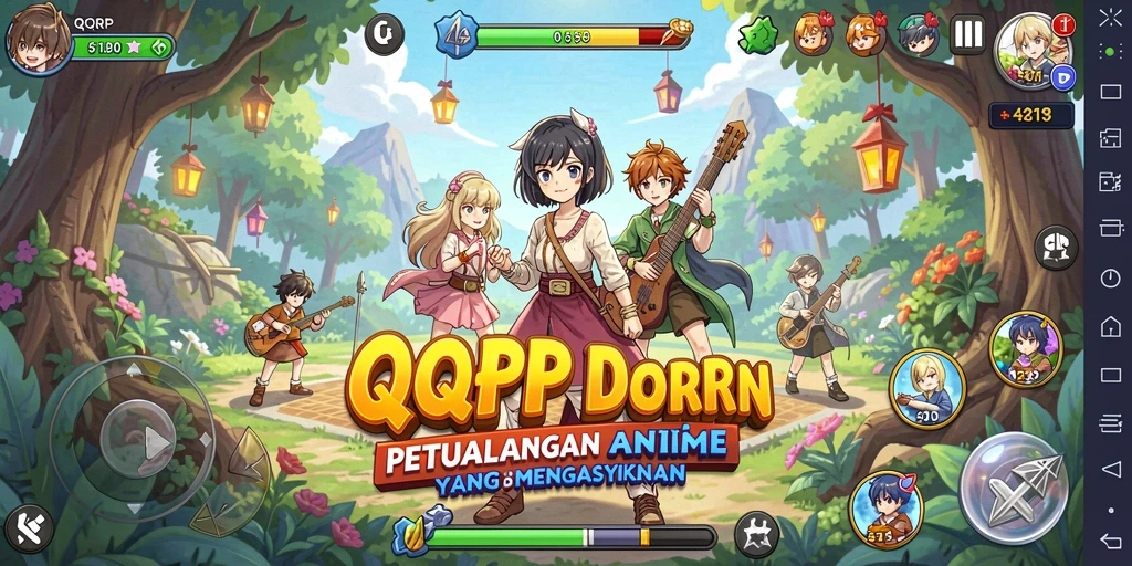 Tampilan screenshot menampilkan aksi seru dalam permainan Anime.