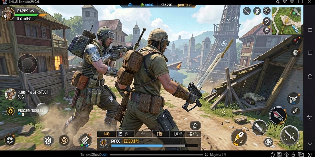 Tampilan gameplay menarik dari RAP89 dengan elemen strategi yang mendalam.