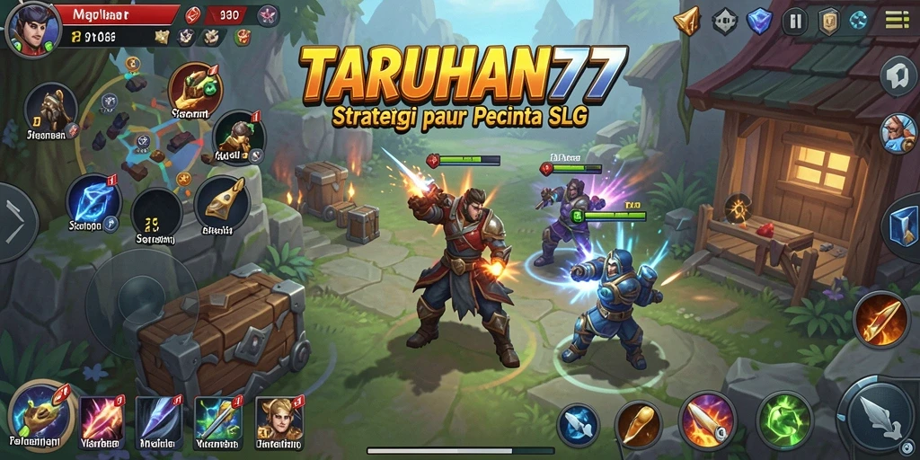 Tampilan gameplay menegangkan dalam TARUHAN77 di layar.