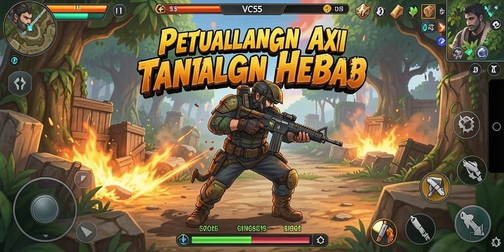 Tangkapan layar gameplay VC55 dengan aksi mendebarkan dan grafis menawan.