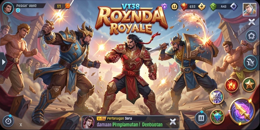 Gameplay seru VT38 dalam mode Battle Royale yang mendebarkan.