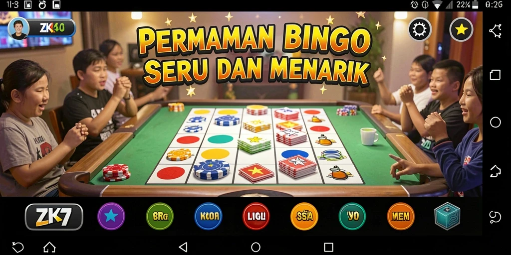 Tampilan gameplay Bingo yang menarik di ZK7.